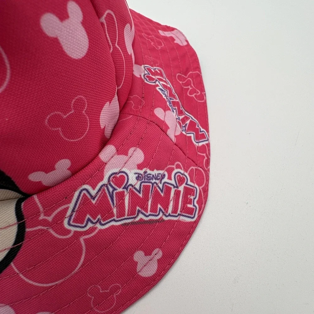 Disney Minnie Mouse Hat Girls One Size Pink Bucket Wide‎ Brim Bow Bahamas Summer